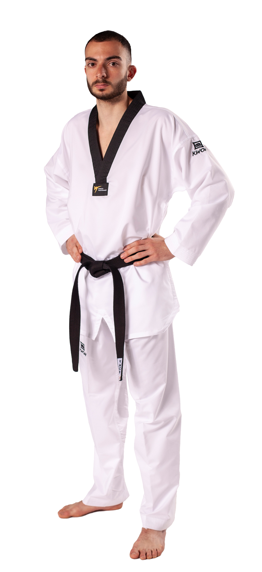 Tenue Taekwondo Revolution revers noir - WT reconnu