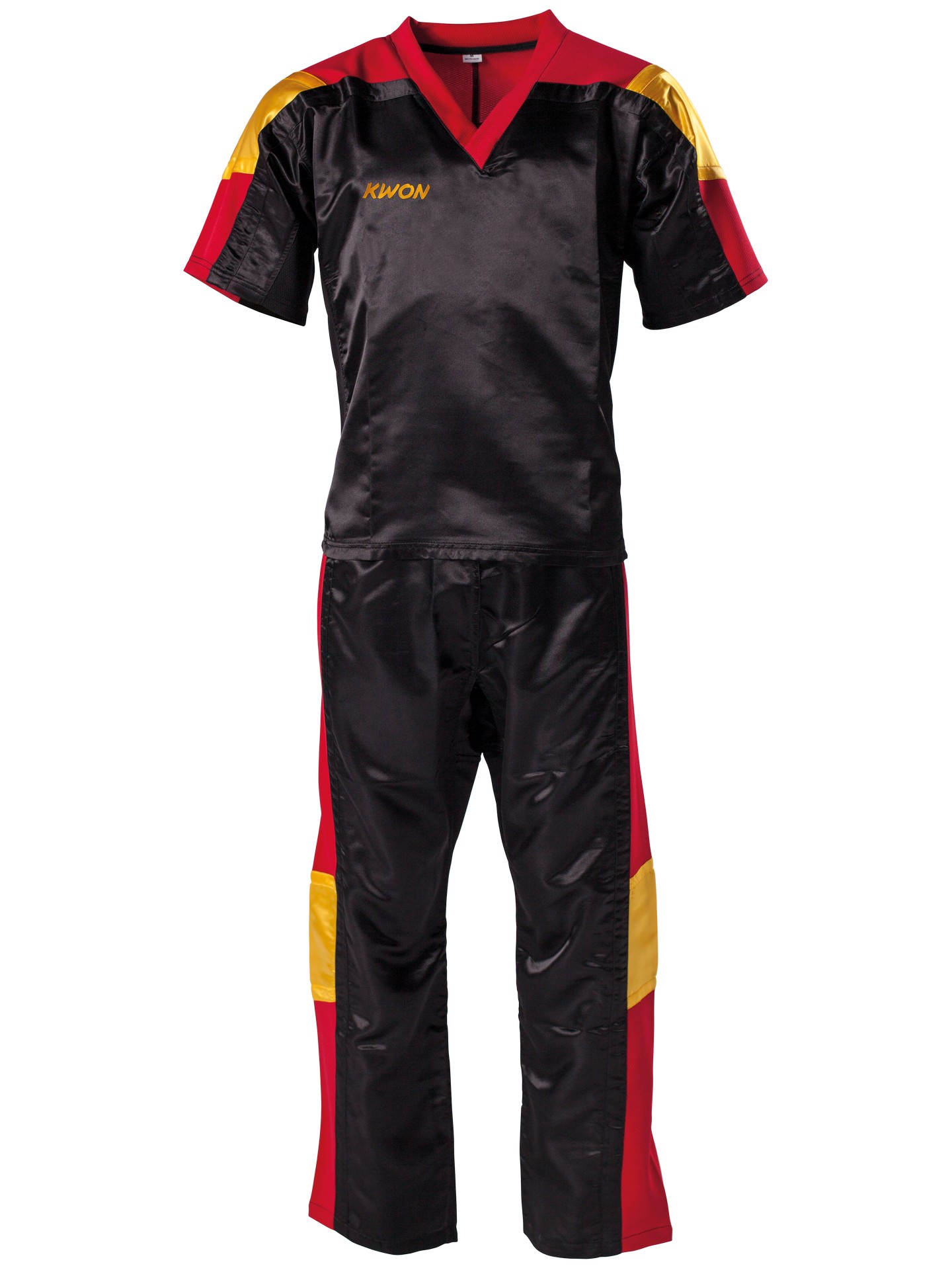 Tenue Kickboxing  Nation noir/rouge/or