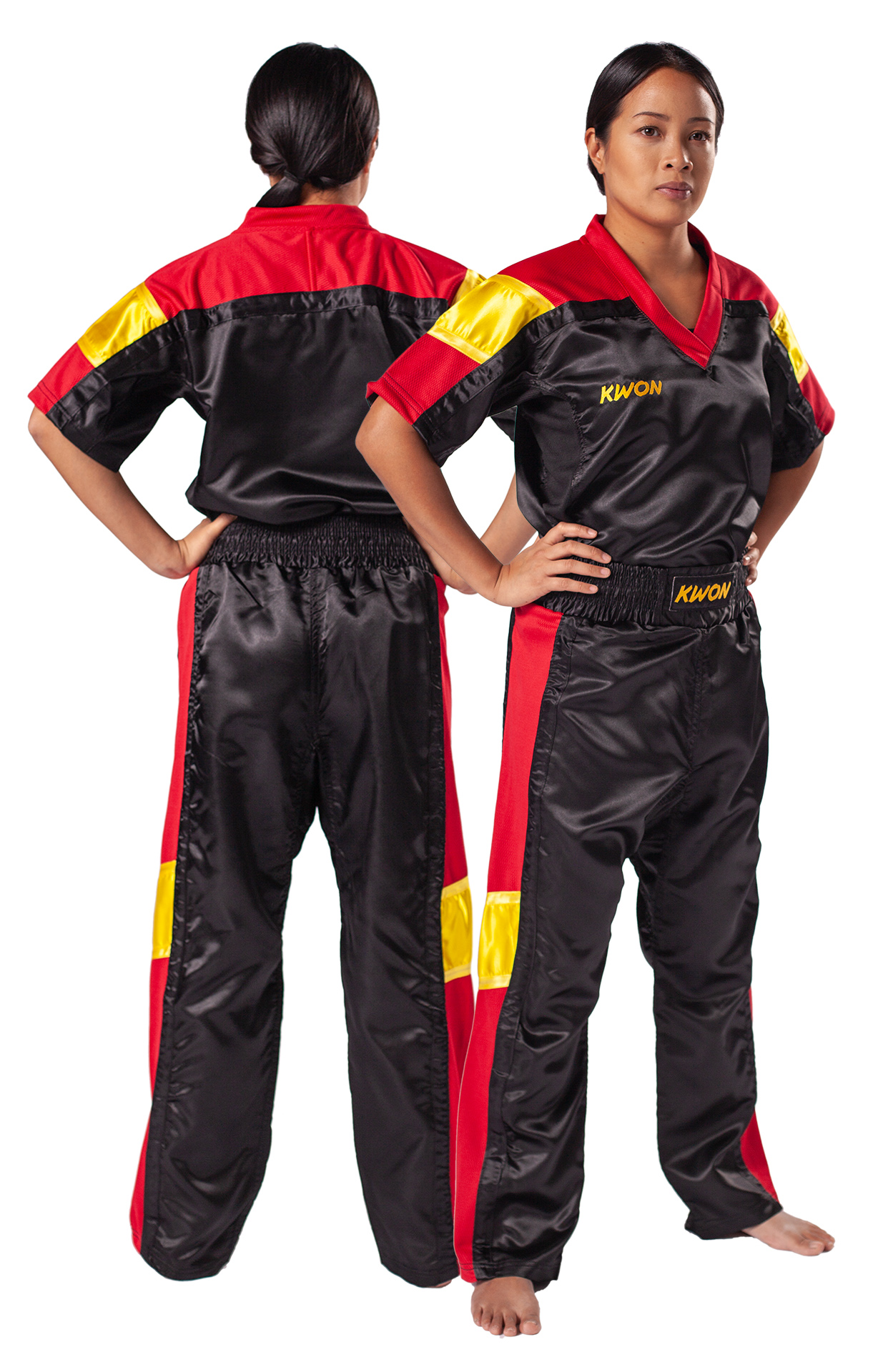Tenue Kickboxing  Nation noir/rouge/or