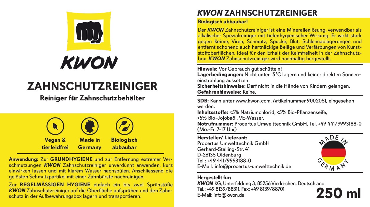 Nettoyant pour protege-dents