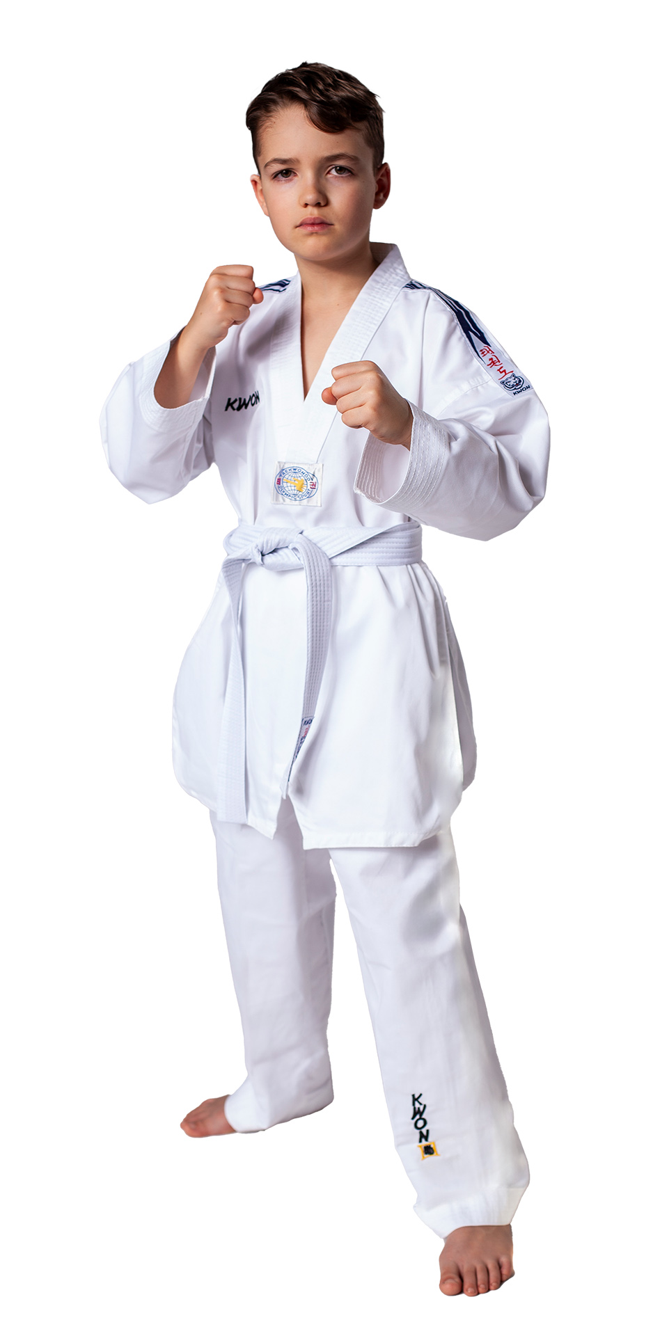 KWON CLUBLINE Costume de Taekwondo Tigre Bleu