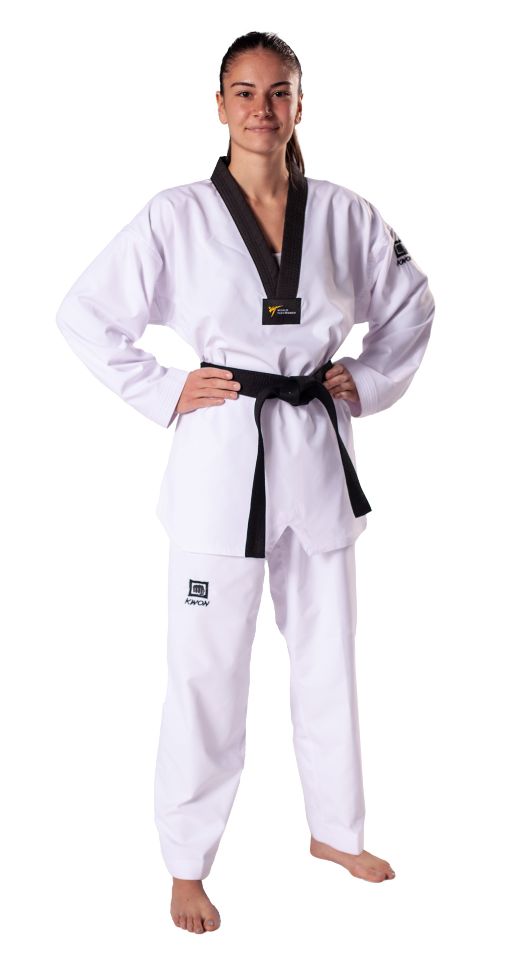 Dobok Taekwondo Premiere Plus revers noir - WT reconnu